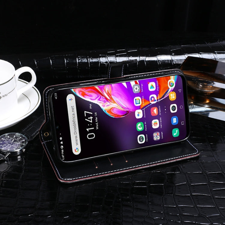 For Infinix Hot 10T idewei Crocodile Texture Horizontal Flip Leather Case with Holder & Card Slots & Wallet(Black) - Infinix Cases by idewei | Online Shopping UK | buy2fix