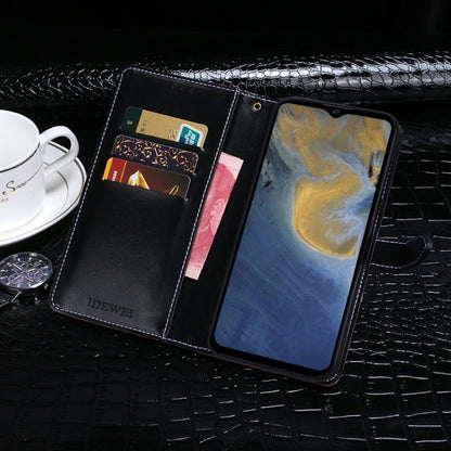 For ZTE Blade A71 idewei Crocodile Texture Horizontal Flip Leather Case with Holder & Card Slots & Wallet(Dark Blue) - ZTE Cases by idewei | Online Shopping UK | buy2fix