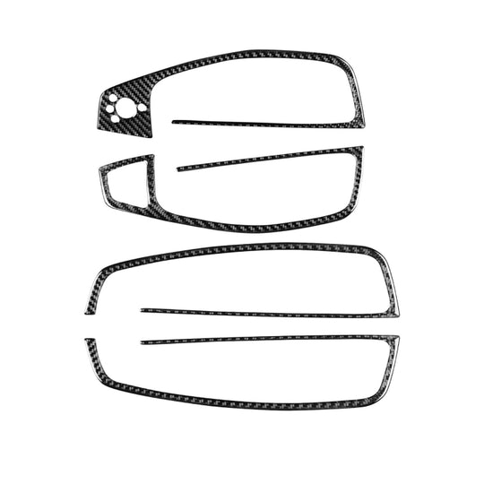 Car Carbon Fiber Glass Lifter Short Style Decorative Sticker for Audi A6 S6 C7 A7 S7 4G8 2012-2018 Right Drive