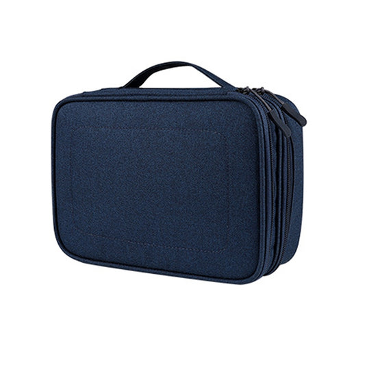 SM02S Double-layer Multifunctional Digital Accessory Storage Bag(Navy Blue) by buy2fix
