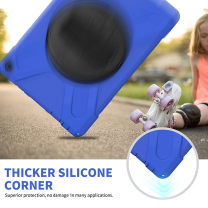 For Amazon Kindle Fire HD 10 2021 Silicone + PC Protective Case with Holder & Shoulder Strap(Blue) - Amazon by buy2fix | Online Shopping UK | buy2fix