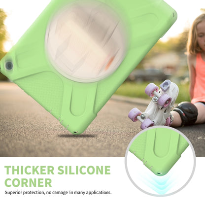 For Amazon Kindle Fire HD 10 2021 Silicone + PC Protective Case with Holder & Shoulder Strap(Matcha Green) - Amazon by buy2fix | Online Shopping UK | buy2fix