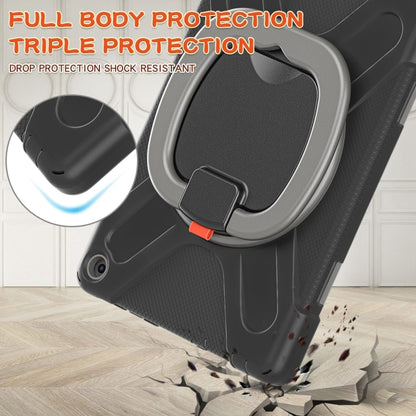 Silicone + PC Protective Case with Holder & Shoulder Strap For Amazon Kindle Fire HD 10 2021(Black+Grey) - Amazon by buy2fix | Online Shopping UK | buy2fix