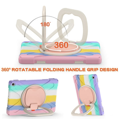 Silicone + PC Protective Case with Holder & Shoulder Strap For Amazon Kindle Fire HD 10 2021(Colorful Pink) - Amazon by buy2fix | Online Shopping UK | buy2fix