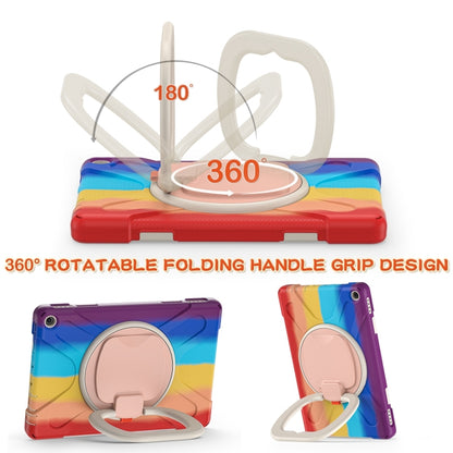 Silicone + PC Protective Case with Holder & Shoulder Strap For Amazon Kindle Fire HD 10 2021(Colorful Red) - Amazon by buy2fix | Online Shopping UK | buy2fix