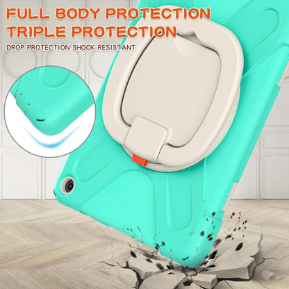 Silicone + PC Protective Case with Holder & Shoulder Strap For Amazon Kindle Fire HD 10 2021(Mint Green) - Amazon by buy2fix | Online Shopping UK | buy2fix