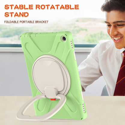 Silicone + PC Protective Case with Holder & Shoulder Strap For Amazon Kindle Fire HD 10 2021(Matcha Green) - Amazon by buy2fix | Online Shopping UK | buy2fix