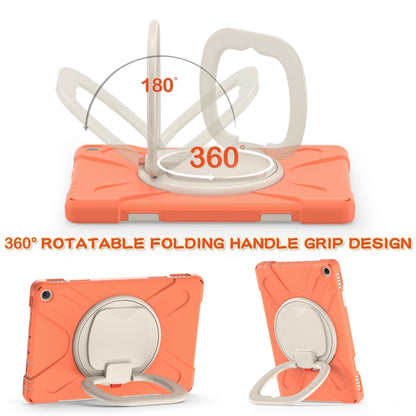 Silicone + PC Protective Case with Holder & Shoulder Strap For Amazon Kindle Fire HD 10 2021(Living Coral) - Amazon by buy2fix | Online Shopping UK | buy2fix