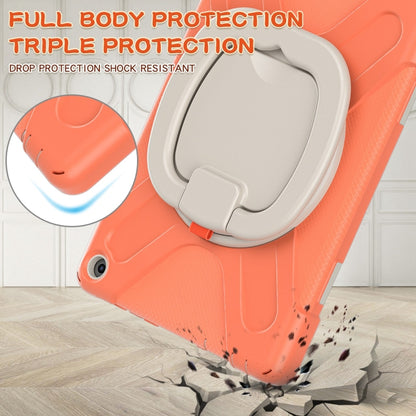 Silicone + PC Protective Case with Holder & Shoulder Strap For Amazon Kindle Fire HD 10 2021(Living Coral) - Amazon by buy2fix | Online Shopping UK | buy2fix