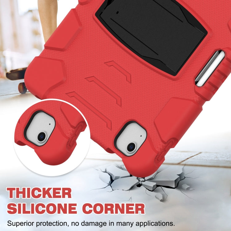 3-Layer PC + Silicone Shockproof Tablet Case with Holder For iPad Air 2020 / 2022 10.9 / Pro 11 2022 / 2021 / 2020 / 2018(Red+Black) - iPad Air (2022) / (2020) 10.9 Cases by buy2fix | Online Shopping UK | buy2fix