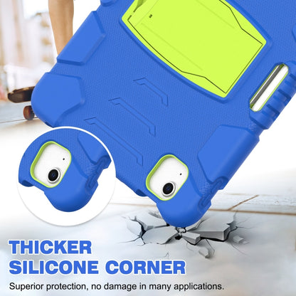 3-Layer PC + Silicone Shockproof Tablet Case with Holder For iPad Air 2020 / 2022 10.9 / Pro 11 2022 / 2021 / 2020 / 2018(Blue+Lime) - iPad Air (2022) / (2020) 10.9 Cases by buy2fix | Online Shopping UK | buy2fix