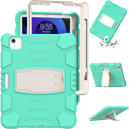 3-Layer PC + Silicone Shockproof Tablet Case with Holder For iPad Air 2020 / 2022 10.9 / Pro 11 2022 / 2021 / 2020 / 2018(Mint Green) - iPad Air (2022) / (2020) 10.9 Cases by buy2fix | Online Shopping UK | buy2fix