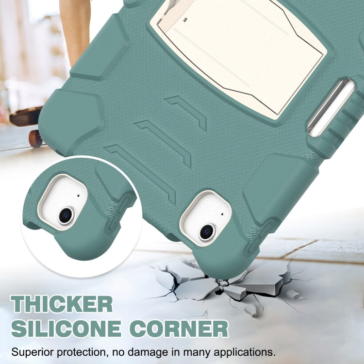 3-Layer PC + Silicone Shockproof Tablet Case with Holder For iPad Air 2020 / 2022 10.9 / Pro 11 2022 / 2021 / 2020 / 2018(Emerald Green) - iPad Air (2022) / (2020) 10.9 Cases by buy2fix | Online Shopping UK | buy2fix
