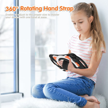 Cute Cat King Kids Shockproof Silicone Tablet Case with Holder & Shoulder Strap & Handle For iPad 9.7 2018 / 2017 / Air / Air 2 / Pro 9.7(Black Orange) - iPad 9.7 (2018) & (2017) Cases by buy2fix | Online Shopping UK | buy2fix