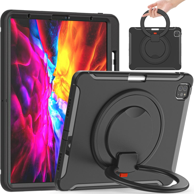 Shockproof TPU + PC Protective Case with 360 Degree Rotation Foldable Handle Grip Holder & Pen Slot For iPad Pro 12.9 2020 / 2018(Black) - More iPad Cases by buy2fix | Online Shopping UK | buy2fix