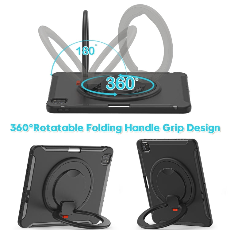 Shockproof TPU + PC Protective Case with 360 Degree Rotation Foldable Handle Grip Holder & Pen Slot For iPad Pro 12.9 2020 / 2018(Black) - More iPad Cases by buy2fix | Online Shopping UK | buy2fix