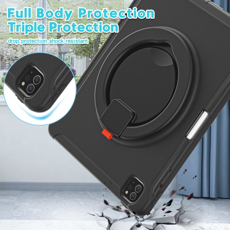 Shockproof TPU + PC Protective Case with 360 Degree Rotation Foldable Handle Grip Holder & Pen Slot For iPad Pro 12.9 2020 / 2018(Black) - More iPad Cases by buy2fix | Online Shopping UK | buy2fix