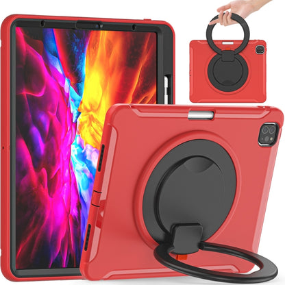 Shockproof TPU + PC Protective Case with 360 Degree Rotation Foldable Handle Grip Holder & Pen Slot For iPad Pro 12.9 2020 / 2018(Red) - More iPad Cases by buy2fix | Online Shopping UK | buy2fix