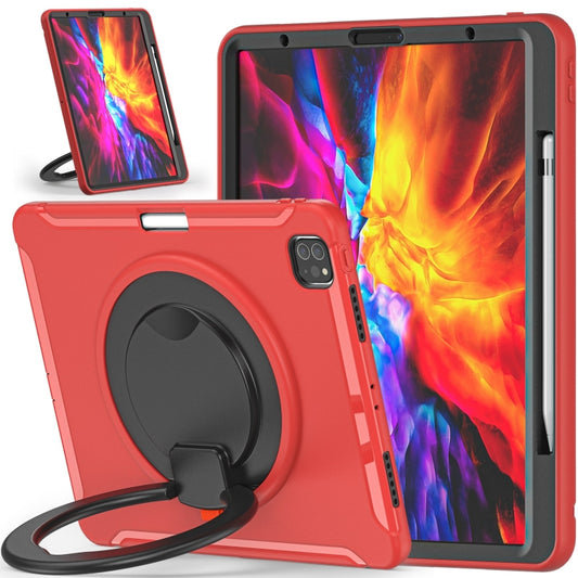 Shockproof TPU + PC Protective Case with 360 Degree Rotation Foldable Handle Grip Holder & Pen Slot For iPad Pro 12.9 2020 / 2018(Red) - More iPad Cases by buy2fix | Online Shopping UK | buy2fix