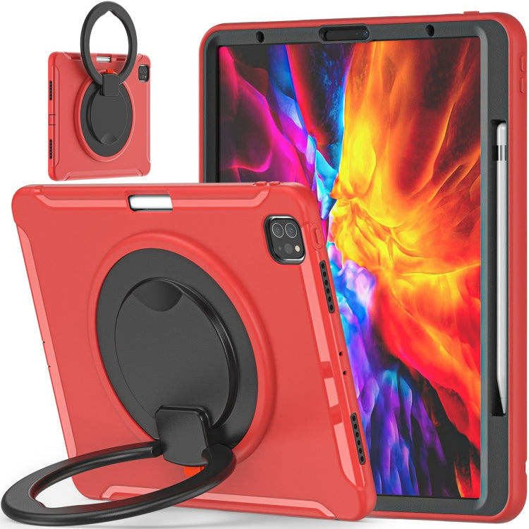 Shockproof TPU + PC Protective Case with 360 Degree Rotation Foldable Handle Grip Holder & Pen Slot For iPad Pro 12.9 2020 / 2018(Red) - More iPad Cases by buy2fix | Online Shopping UK | buy2fix