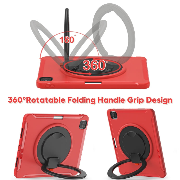 Shockproof TPU + PC Protective Case with 360 Degree Rotation Foldable Handle Grip Holder & Pen Slot For iPad Pro 12.9 2020 / 2018(Red) - More iPad Cases by buy2fix | Online Shopping UK | buy2fix
