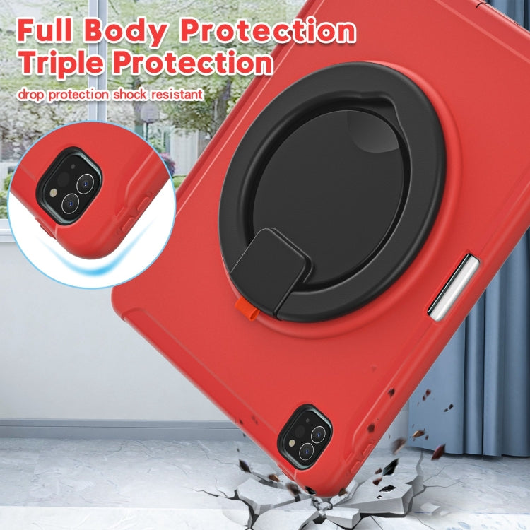 Shockproof TPU + PC Protective Case with 360 Degree Rotation Foldable Handle Grip Holder & Pen Slot For iPad Pro 12.9 2020 / 2018(Red) - More iPad Cases by buy2fix | Online Shopping UK | buy2fix