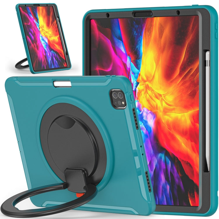 Shockproof TPU + PC Protective Case with 360 Degree Rotation Foldable Handle Grip Holder & Pen Slot For iPad Pro 12.9 2020 / 2018(Blue) - More iPad Cases by buy2fix | Online Shopping UK | buy2fix