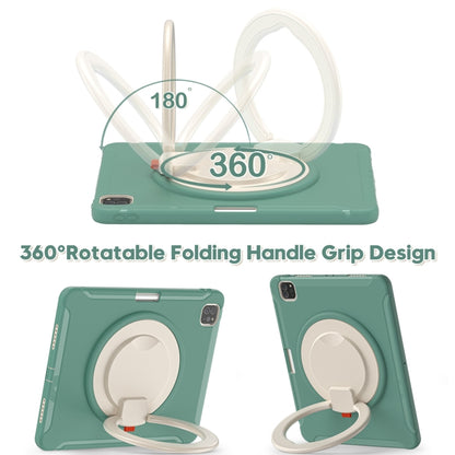 Shockproof TPU + PC Protective Case with 360 Degree Rotation Foldable Handle Grip Holder & Pen Slot For iPad Pro 12.9 2020 / 2018(Emmerald Green) - More iPad Cases by buy2fix | Online Shopping UK | buy2fix
