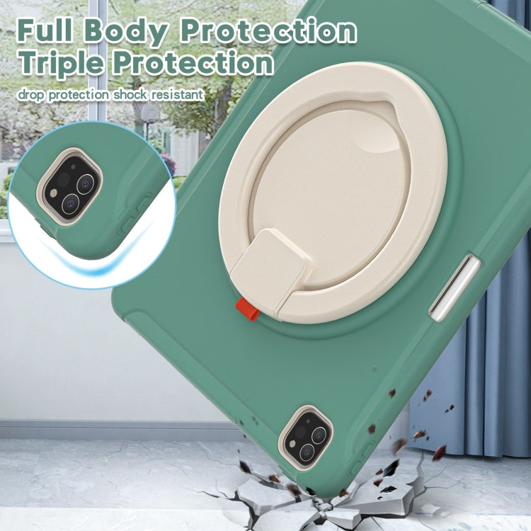 Shockproof TPU + PC Protective Case with 360 Degree Rotation Foldable Handle Grip Holder & Pen Slot For iPad Pro 12.9 2020 / 2018(Emmerald Green) - More iPad Cases by buy2fix | Online Shopping UK | buy2fix