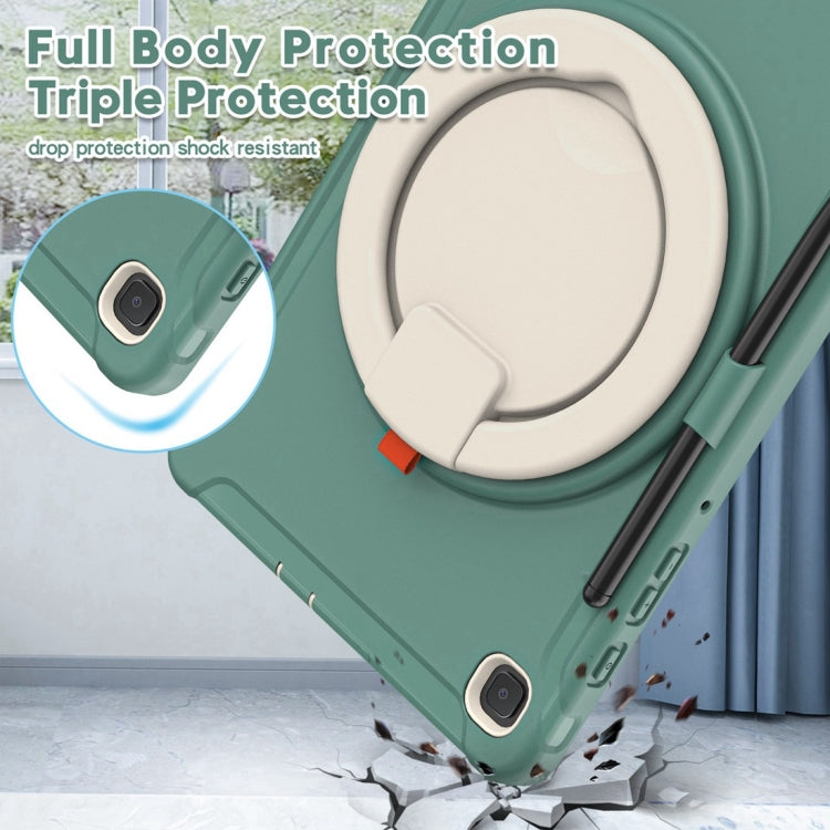 Shockproof TPU + PC Protective Case with 360 Degree Rotation Foldable Handle Grip Holder & Pen Slot For Samsung Galaxy Tab S6 Lite 10.4 inch P610(Emmerald Green) - Tab S6 Lite P610 / P615 by buy2fix | Online Shopping UK | buy2fix
