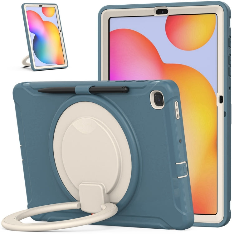 Shockproof TPU + PC Protective Case with 360 Degree Rotation Foldable Handle Grip Holder & Pen Slot For Samsung Galaxy Tab S6 Lite 10.4 inch P610(Cornflower Blue) - Tab S6 Lite P610 / P615 by buy2fix | Online Shopping UK | buy2fix