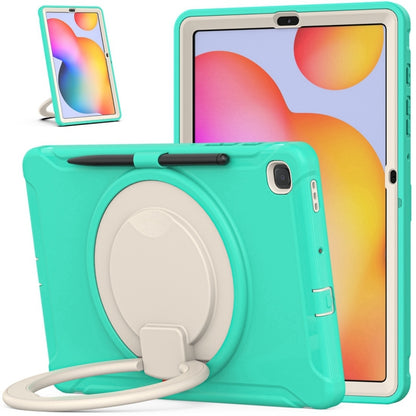 Shockproof TPU + PC Protective Case with 360 Degree Rotation Foldable Handle Grip Holder & Pen Slot For Samsung Galaxy Tab S6 Lite 10.4 inch P610(Mint Green) - Tab S6 Lite P610 / P615 by buy2fix | Online Shopping UK | buy2fix