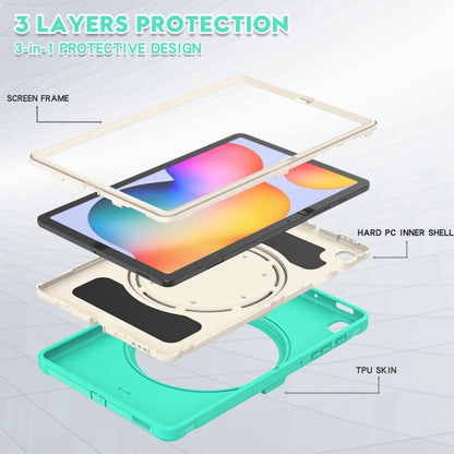 Shockproof TPU + PC Protective Case with 360 Degree Rotation Foldable Handle Grip Holder & Pen Slot For Samsung Galaxy Tab S6 Lite 10.4 inch P610(Mint Green) - Tab S6 Lite P610 / P615 by buy2fix | Online Shopping UK | buy2fix