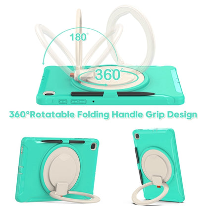 Shockproof TPU + PC Protective Case with 360 Degree Rotation Foldable Handle Grip Holder & Pen Slot For Samsung Galaxy Tab S6 Lite 10.4 inch P610(Mint Green) - Tab S6 Lite P610 / P615 by buy2fix | Online Shopping UK | buy2fix