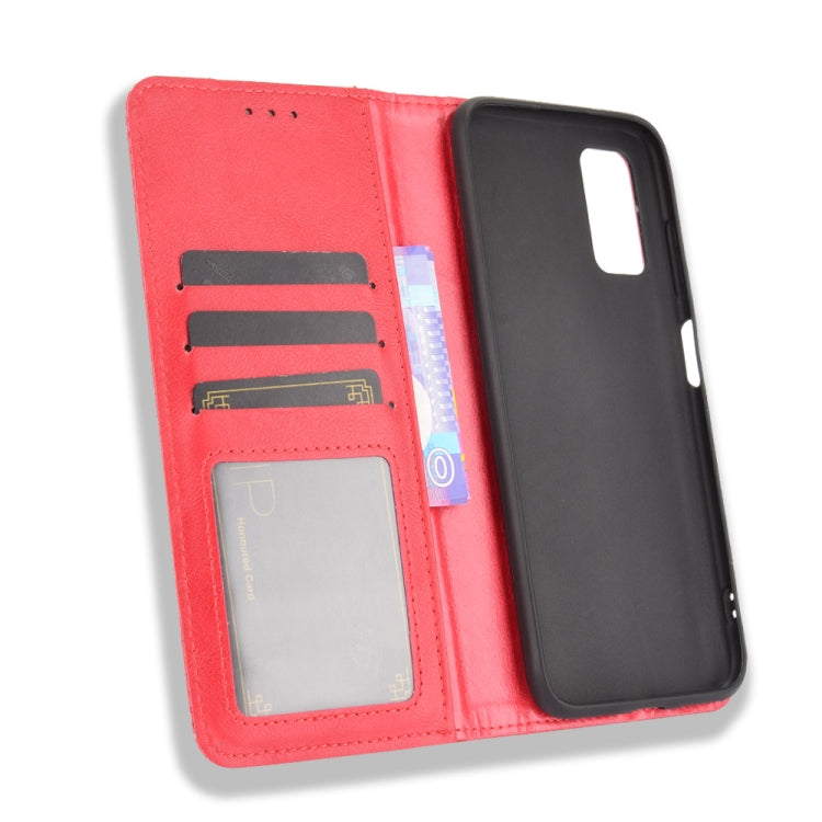 For Blackview A90 Magnetic Buckle Retro Crazy Horse Texture Horizontal Flip Leather Case with Holder & Card Slots & Photo Frame(Red) - More Brand by buy2fix | Online Shopping UK | buy2fix