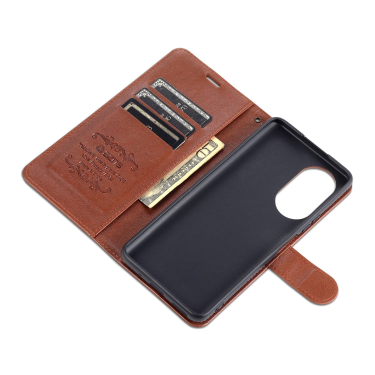 For Honor 50 SE AZNS Sheepskin Texture Horizontal Flip Leather Case with Holder & Card Slots & Wallet(Brown) - Honor Cases by AZNS | Online Shopping UK | buy2fix