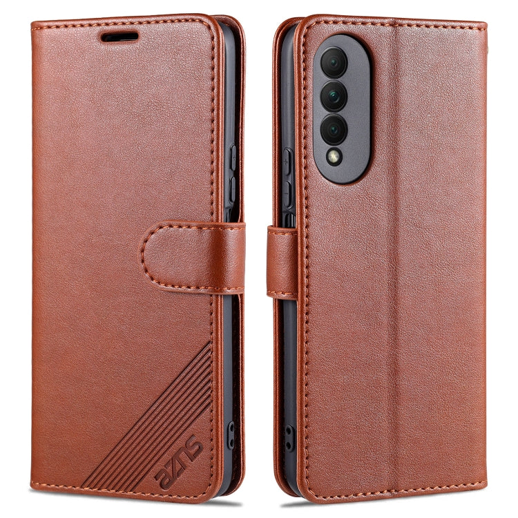 For Honor X20 SE AZNS Sheepskin Texture Horizontal Flip Leather Case with Holder & Card Slots & Wallet(Brown) - Honor Cases by AZNS | Online Shopping UK | buy2fix
