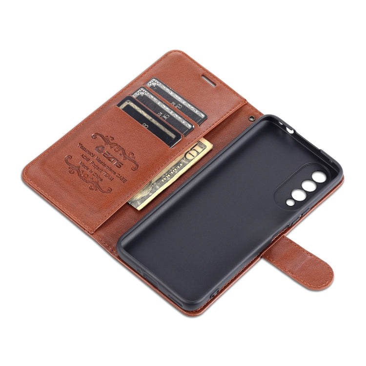 For Honor X20 SE AZNS Sheepskin Texture Horizontal Flip Leather Case with Holder & Card Slots & Wallet(Brown) - Honor Cases by AZNS | Online Shopping UK | buy2fix