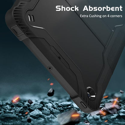 Silicone + PC Shockproof Protective Case with Holder For iPad 9.7 inch (2017/2018)(Black) by buy2fix