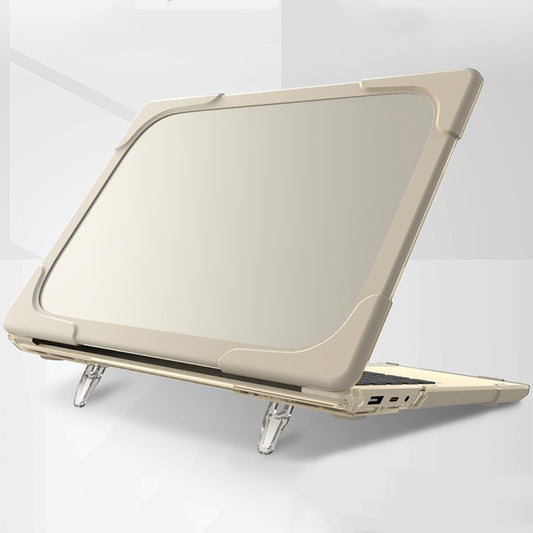 TPU + PC Two-color Anti-fall Laptop Protective Case For Microsoft Surface Go 1 / 2 12.4 1943 / 2013(Khaki) - Microsoft by buy2fix | Online Shopping UK | buy2fix