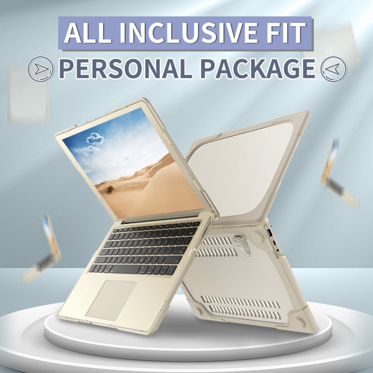 TPU + PC Two-color Anti-fall Laptop Protective Case For Microsoft Surface Go 1 / 2 12.4 1943 / 2013(Khaki) - Microsoft by buy2fix | Online Shopping UK | buy2fix