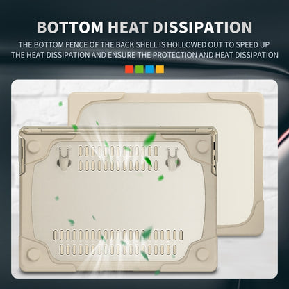 TPU + PC Two-color Anti-fall Laptop Protective Case For Microsoft Surface Go 1 / 2 12.4 1943 / 2013(Khaki) - Microsoft by buy2fix | Online Shopping UK | buy2fix