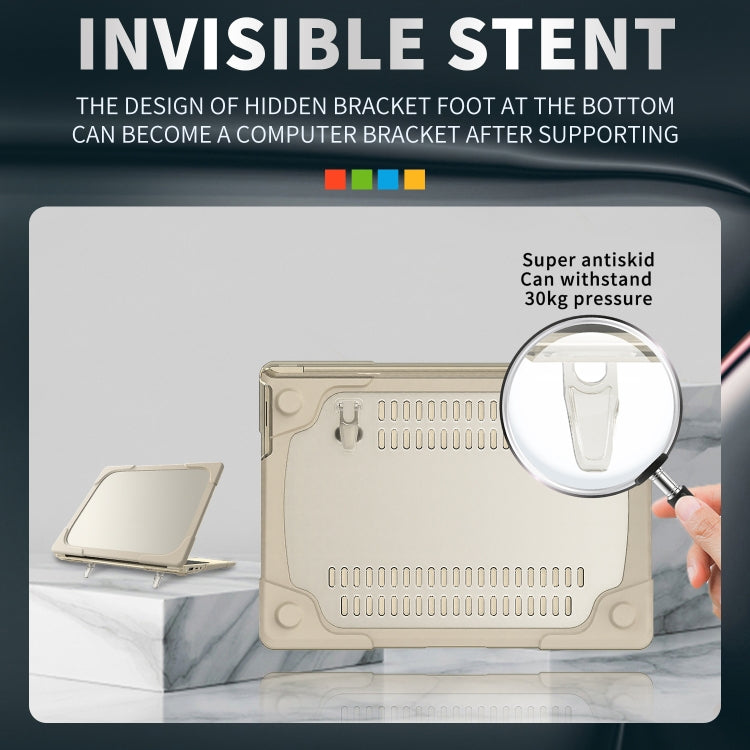 TPU + PC Two-color Anti-fall Laptop Protective Case For Microsoft Surface Go 1 / 2 12.4 1943 / 2013(Khaki) - Microsoft by buy2fix | Online Shopping UK | buy2fix