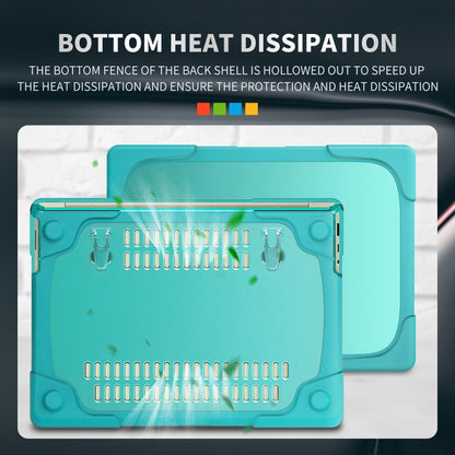 TPU + PC Two-color Anti-fall Laptop Protective Case For Microsoft Surface Go 1 / 2 12.4 1943 / 2013(Sky Blue) - Microsoft by buy2fix | Online Shopping UK | buy2fix