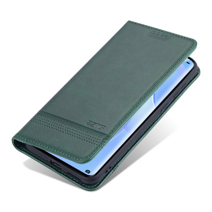 For Huawei P50 AZNS Magnetic Calf Texture Horizontal Flip Leather Case with Card Slots & Holder & Wallet(Dark Green) - Huawei Cases by AZNS | Online Shopping UK | buy2fix