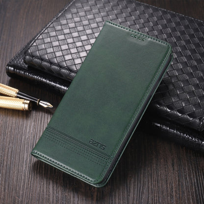 For Huawei P50 AZNS Magnetic Calf Texture Horizontal Flip Leather Case with Card Slots & Holder & Wallet(Dark Green) - Huawei Cases by AZNS | Online Shopping UK | buy2fix