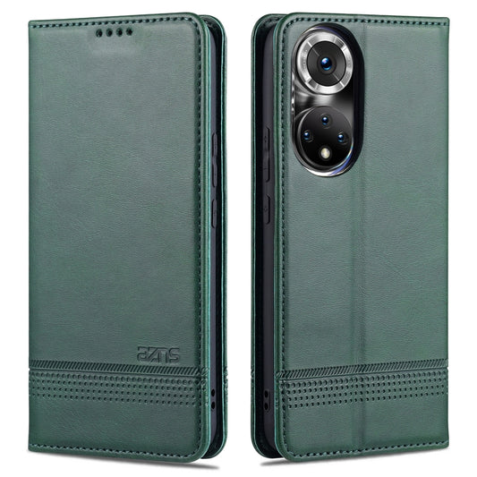 For Honor 50 Pro AZNS Magnetic Calf Texture Horizontal Flip Leather Case with Card Slots & Holder & Wallet(Dark Green) - Honor Cases by AZNS | Online Shopping UK | buy2fix