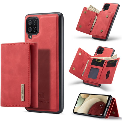 For Samsung Galaxy A12 5G DG.MING M1 Series 3-Fold Multi Card Wallet  Back Cover Shockproof Case with Holder Function(Red) - Galaxy Phone Cases by DG.MING | Online Shopping UK | buy2fix