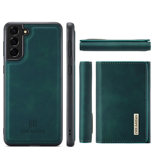 For Samsung Galaxy S21+ DG.MING M1 Series 3-Fold Multi Card Wallet Back Cover Shockproof Case with Holder Function(Green) by DG.MING