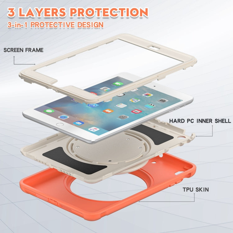 Shockproof TPU + PC Protective Case with 360 Degree Rotation Foldable Handle Grip Holder & Pen Slot For iPad mini 3 / 2 / 1(Living Coral) - iPad Mini 4 & 3 & 2 & 1 Cases by buy2fix | Online Shopping UK | buy2fix